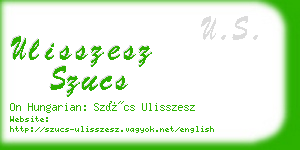 ulisszesz szucs business card